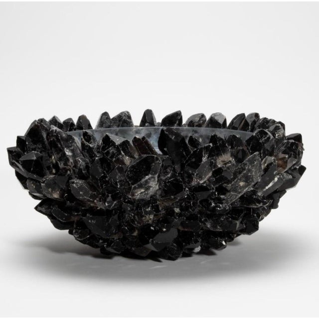 2010s Kathryn McCoy Black Quartz Large Bowl For Sale - Image 5 of 6
