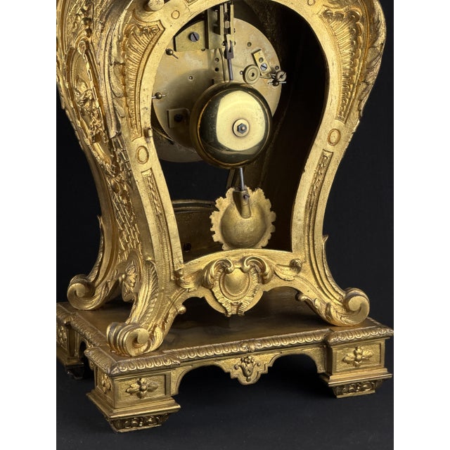 Gilt Bronze Mantel Clock, 1850s For Sale - Image 12 of 15
