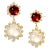 Syna Earrings with Garnet, Moon Quartz and Diamonds, a Pair For Sale