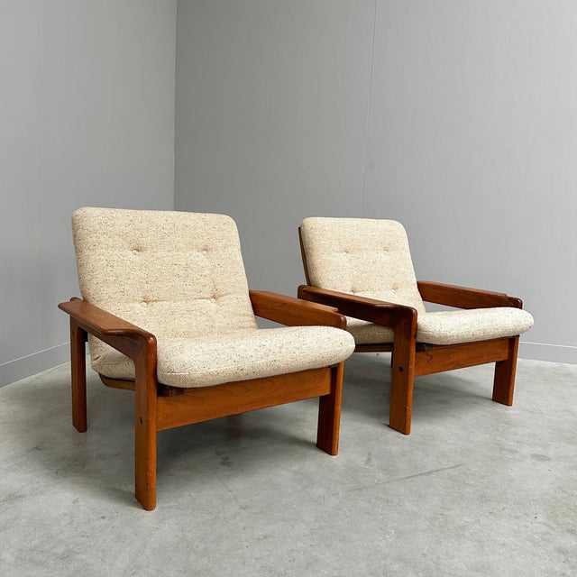 1970s Vintage Teak Lounge Chairs from EMC Møbler, Denmark, 1970s, Set of 2 For Sale - Image 5 of 13