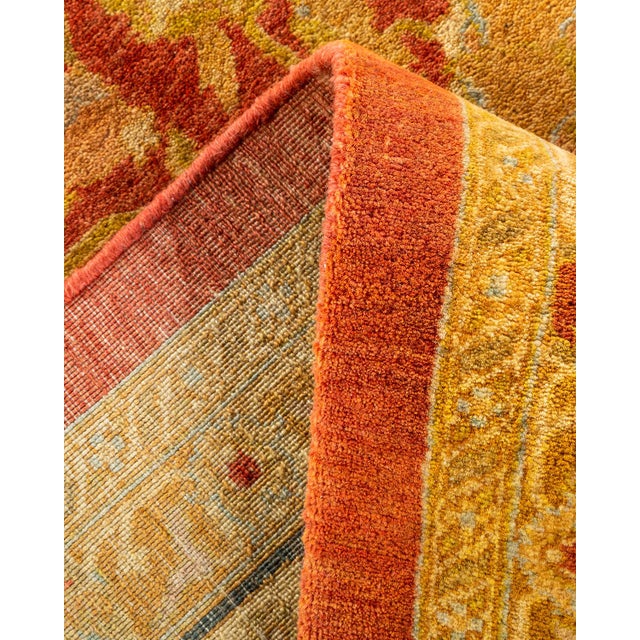 Mogul, One-of-a-Kind Hand-Knotted Area Rug in Orange, 8' 1" x 10' 1" For Sale In New York - Image 6 of 8