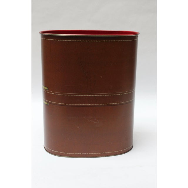 Metal Vintage Cheinco "Pocketbook" Tin Litho Wastebasket For Sale - Image 7 of 13