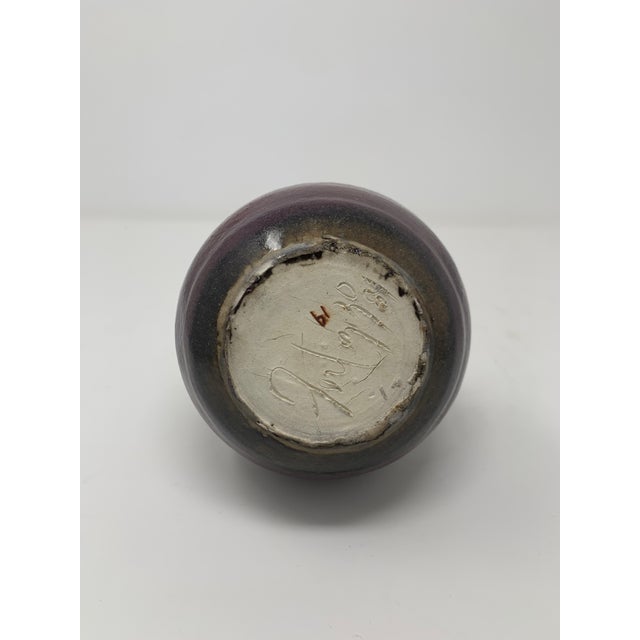 Mid 20th Century Plum Glazed Ceramic Vase For Sale - Image 9 of 11