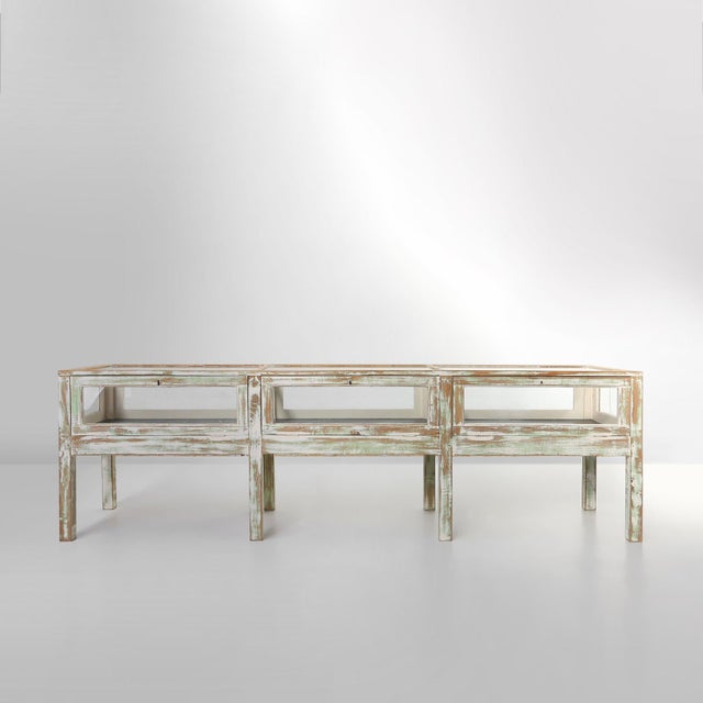 Large Antique Rustic Oak Display Case, 1890s For Sale - Image 18 of 18