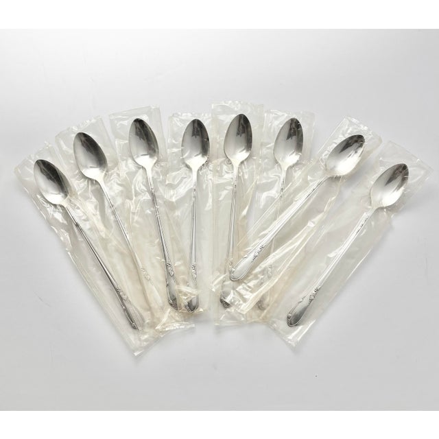 Oneida “Meadowbrook” Set of 8 Silverplate Iced Tea Spoons 7 1/2” Excellent condition. Never used. Sealed in original...