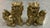 Bring timeless protection and prosperity to your space with this striking pair of gold gilt Foo Dog statues, also known as...