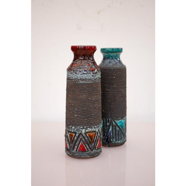 Mid-Century Modern Scandinavian Pottery Vases from Tilgmans, Sweden, Set of 2 For Sale - Image 4 of 13