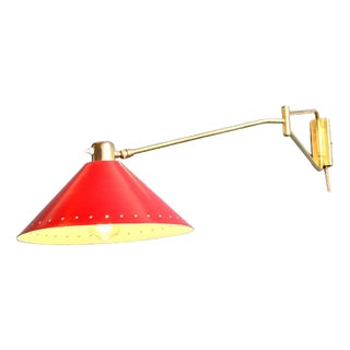 Vintage Wall Lamp by René Mathieu for Lunel, 1950s For Sale