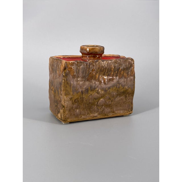 Fat Lava Glazed Studio Ceramic Vase by W. Goebel, West Germany, 1967 For Sale - Image 4 of 13