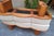 Brown Three-Seater Benches in Sinuous Light Wood and Dedar Fabric, 2000s, Set of 2 For Sale - Image 8 of 9