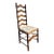 English Ladder Back Accent Chair With Rush Seat For Sale