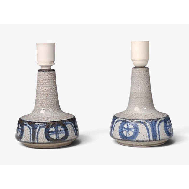 Erika Noomi Backhausen, Table Lamps, Blue and Gray Ceramic, Denmark, 1960s For Sale In New York - Image 6 of 13
