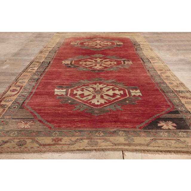 Vintage Turkish Oushak Rug, 05'03 X 12'00 For Sale - Image 9 of 10