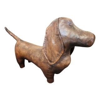 Natural Leather Dog, 1990s For Sale