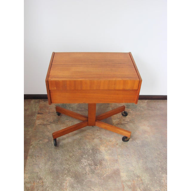 Wood Small Cabinet on Castors, 1960s For Sale - Image 7 of 11