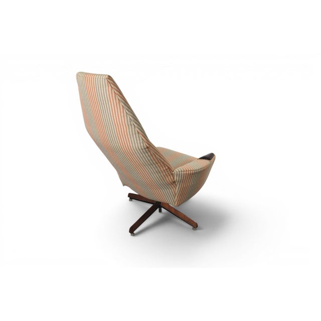 Mid 20th Century Attributed to Adrian Pearsall Highback Swivel Lounge Chair For Sale - Image 9 of 9