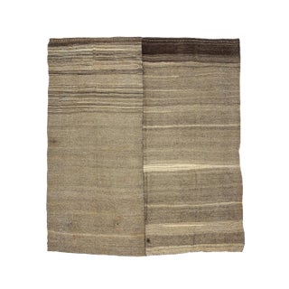 1960s Vintage Gray Turkish Kilim Rug- 11′5″ × 12′3″ For Sale