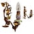French Ceramic and Toleware Gilded Sconces, 1920s, Set of 2 For Sale - Image 10 of 10