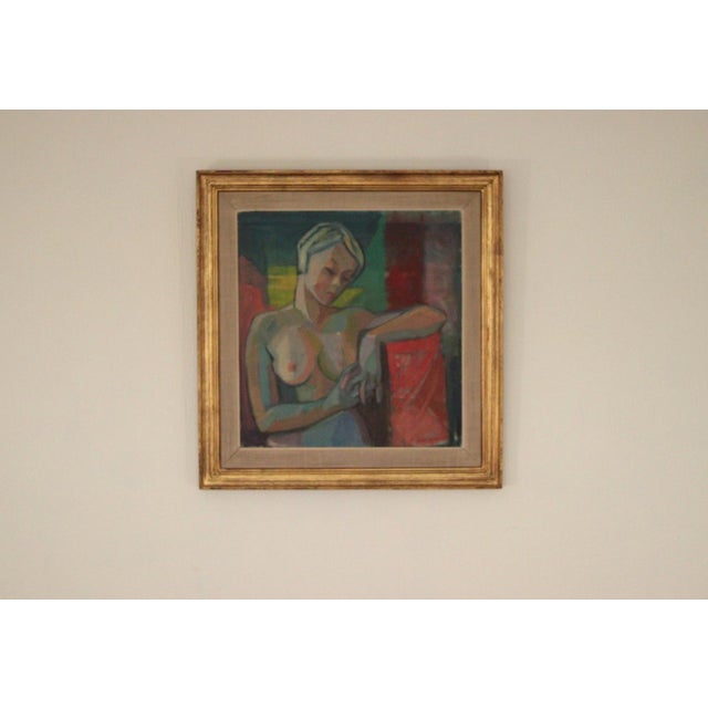Margareta Wallin, Model, 1960s, Oil on Panel, Framed For Sale - Image 4 of 17