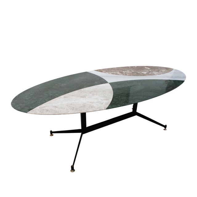 Black Italian Marble Dining Table, 2010s For Sale - Image 8 of 8