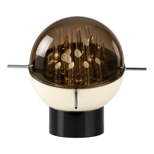 Space Age Sculptural Globe-Shaped Table Lamp by Gaetano Missaglia, Italy, 1970s For Sale
