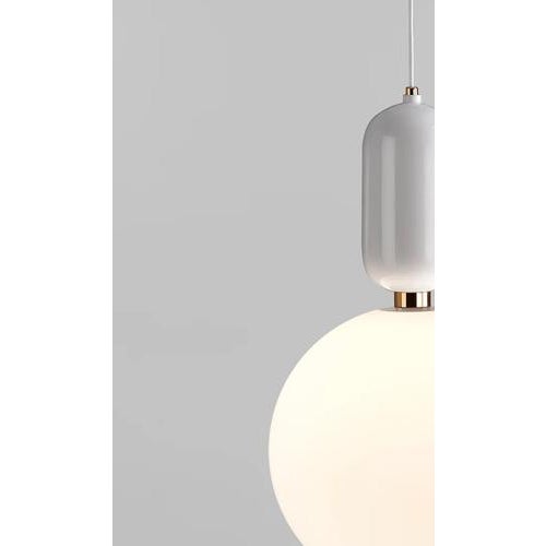 Glass White Aballs T Gr Suspension Lamp in Ceramic and Glass by Jaime Hayon for Parachilna For Sale - Image 7 of 17