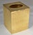 Metal Vintage Embossed Gold Steel Hand-Crafted Tissue Box Cover Rose Detail Brushed Brass Finish For Sale - Image 7 of 12