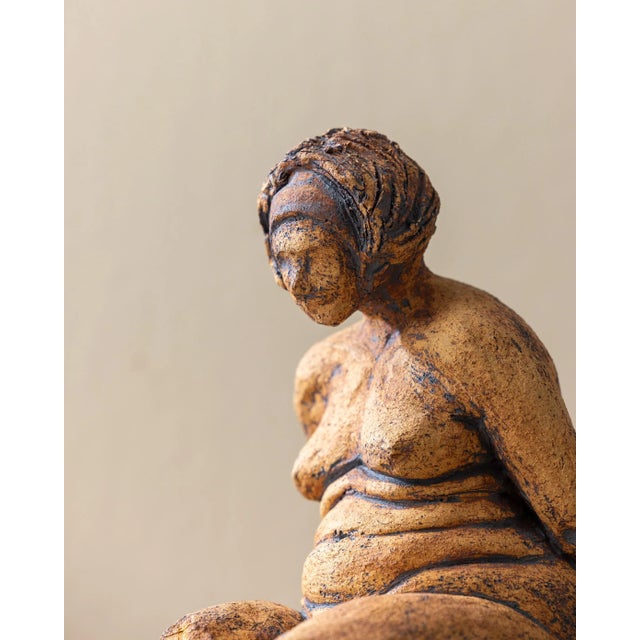 Mid-Century Studio Stoneware Female Figure Sculpture For Sale - Image 10 of 13