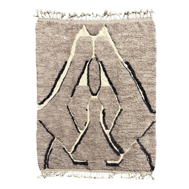 Hand Made Berber Wool Rug, 2010s For Sale
