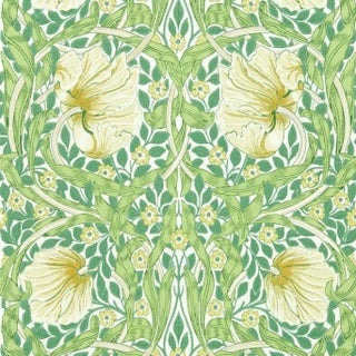 Morris & Co Pimpernel Wallpaper in Weld/Leaf Green - a Sample For Sale