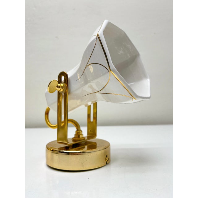 Brass and Ceramic Wall Lamp from Faladesa, Spain, 1980s For Sale - Image 6 of 16