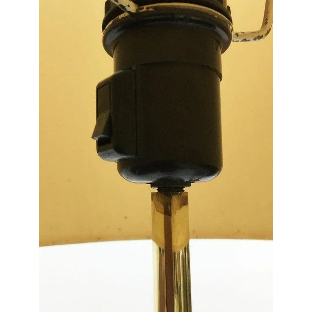 Bergboms Swedish Leather and Brass Floor Lamp from Bergboms, 1960s For Sale - Image 4 of 13