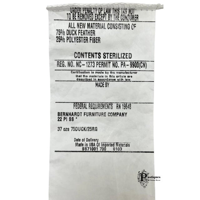 Textile Contemporary Bernhardt Transitional Style Gray Geometric Print Duck Down Throw Pillow For Sale - Image 7 of 9