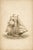 Antique Sailing Ship Study, Minimalist Nautical Art Print, 24″ × 36″ For Sale