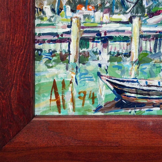 1990s Oil Painting by Alexander Michael - Haeus'l Frauenchiemsee 1994 For Sale - Image 5 of 7