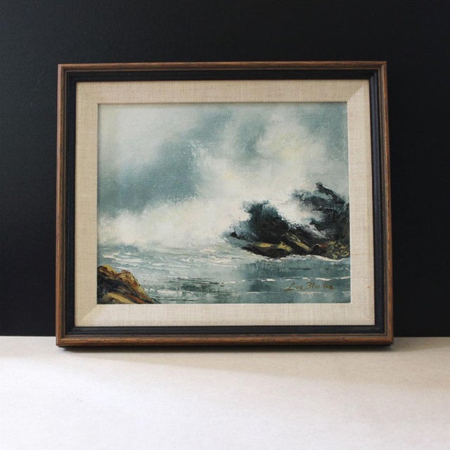 Vintage MidCentury Modern Ocean Scene Oil Painting Chairish