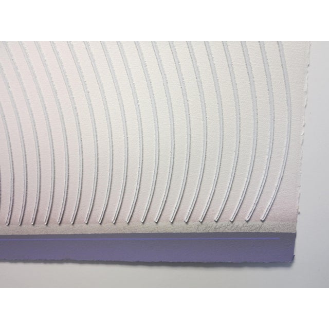 White Vintage 1984 Paul Maxwell Limited Edition Acrylic Stencil Casting "Signal A" For Sale - Image 8 of 8