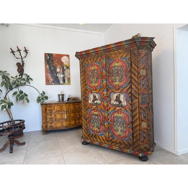 Biedermeier Rustic Farmhouse Cupboard For Sale - Image 6 of 18