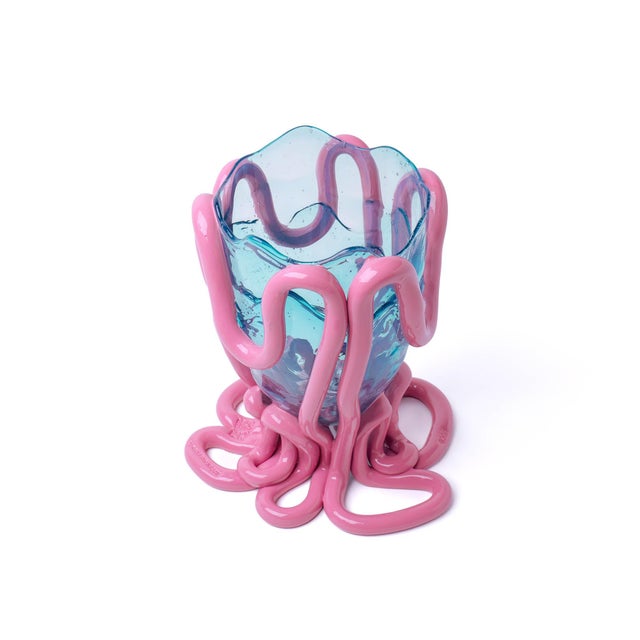 Contemporary Indian Summer Vase in Clear Aqua by Gaetano Pesce for Fish Design For Sale - Image 3 of 11