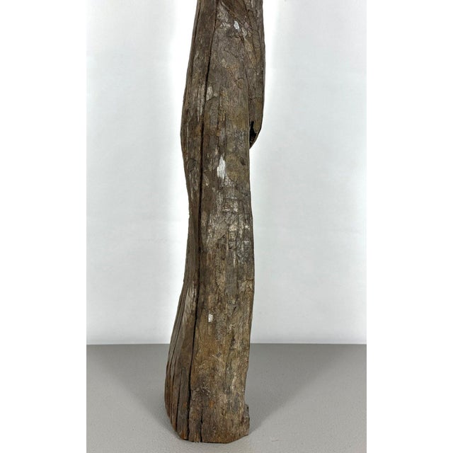 Antique 28-Inch Dayak Bornean Ironwood Hampatong Guardian Figure - Documented Collection Marks - Southeast Asian Tribal Art For Sale - Image 11 of 17