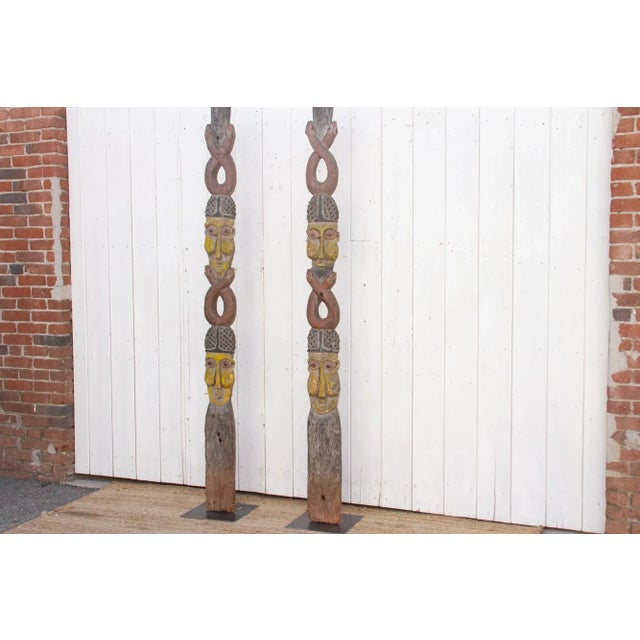 Pair of Antique African House Post For Sale - Image 4 of 12