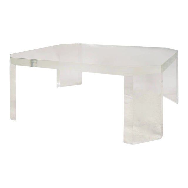 1970s Lucite Coffee Table Attributed to Charles Hollis Jones For Sale