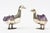Signed Gerson Silver Plate and Amethyst Duck Sculptures Pair of 90's For Sale - Image 4 of 11