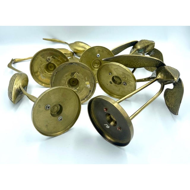 Brass Cranes, 1960s, Set of 6 For Sale - Image 6 of 9