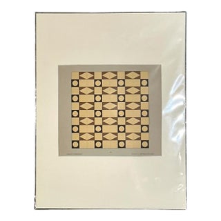 Vintage Mosaic Floor Tile Sample Serigraph For Sale