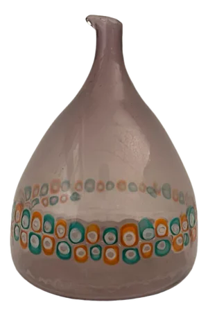 Aubergine Truncated Cone Vase by Murrine from Vistosi