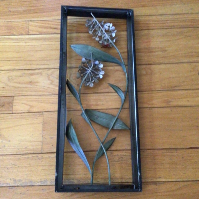 1970s Hand Crafted Metal Hydrangea Wall Art For Sale - Image 5 of 13