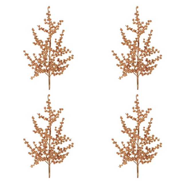 Rustic Metallic Berry Spray (Set of 4) For Sale - Image 3 of 3