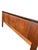 Mid Century Modern Vintage Low King Headboard Walnut With Black Accent Nice design in beautiful walnut wood grain with...