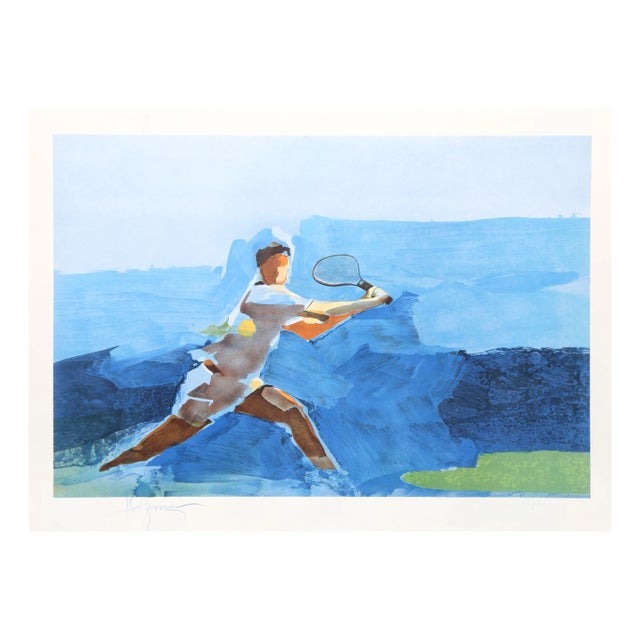 Stephen Kuzma "Tennis" Lithograph For Sale